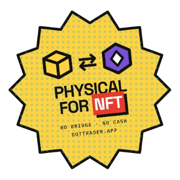 「現物とNFT」ステッカー